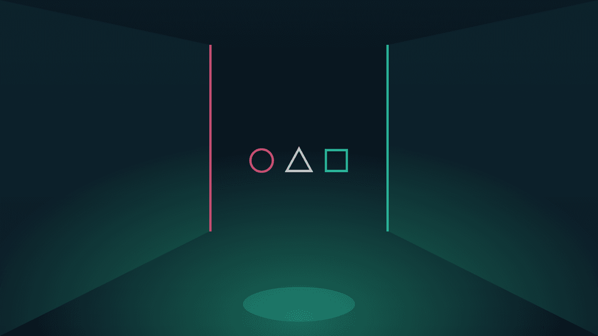 A dim neon-lit corridor evoking the tense atmosphere of a survival thriller series