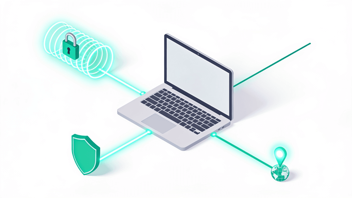Diagram comparing three network paths: an encrypted VPN tunnel, a single-app proxy, and a Smart DNS location reroute.